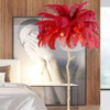 2023 Modern Resin Aluminum Floor Light Led Standing Ostrich Feather Floor Lamp