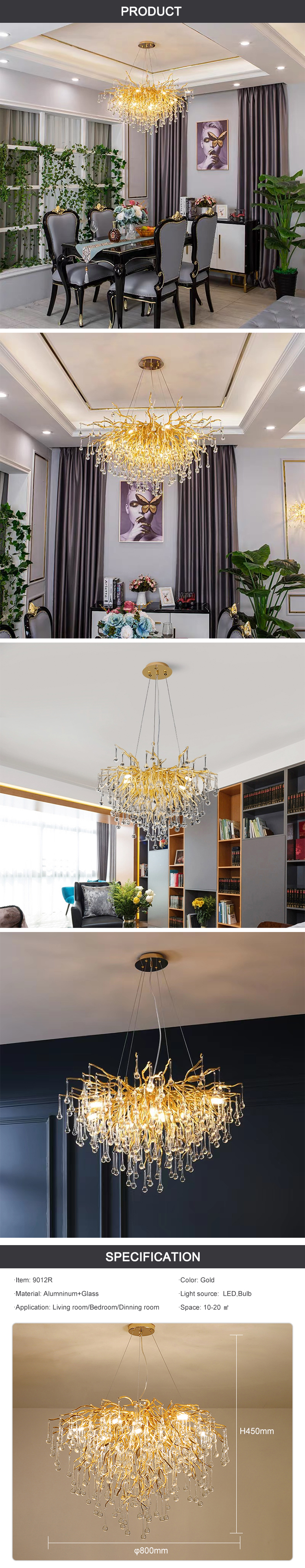 tree-shaped pendant lamp