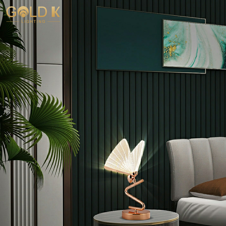 Modern Elegant Butterfly Bedroom Living Room Decoration Led Table Light