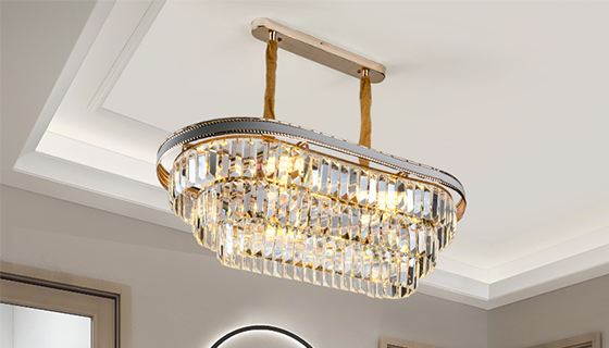 Chain crystal chandelier
