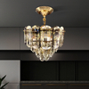 French Gold Living Room Crystal Pendant Lamp