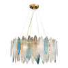 E14 Feather Shape Crystal Chandelier