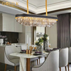 Modern Smoky Crystal Chandelier Living Room Ceiling Light 3-6 Layers Light Chandelier