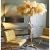 2023 Modern Resin Aluminum Floor Light Led Standing Ostrich Feather Floor Lamp
