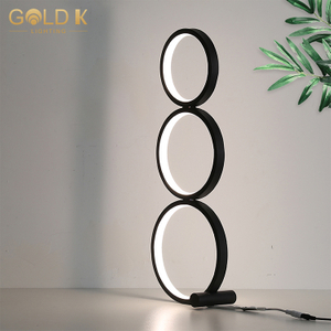 3 Ring Art Black LED Bedroom Desigh Table Lamps