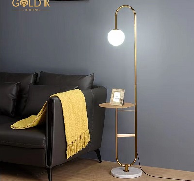 Golden Floor Lamp: A Decorative Masterpiece