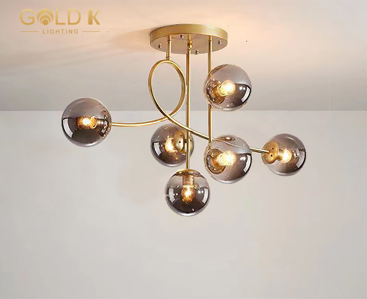 New Design Gold 6 Bulb Modern Chandelier Interior Decoration