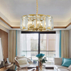 Gold Modern Ceiling Lights Round Crystal Chandelier