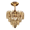 French Gold Small Size Luxury Led Crystal Pendant Lamp