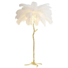 2023 Modern Resin Aluminum Floor Light Led Standing Ostrich Feather Floor Lamp