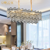 Wholesale Popular Franch Gold Plating Block Type Crystal Chandelier Lamp