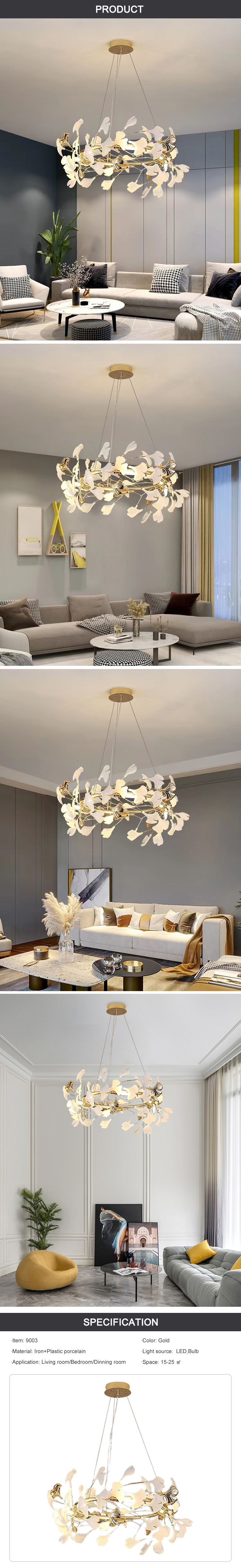 Leaf LED Chandelier Light