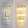 Three Layers of Golden Crystal Wall Lamps