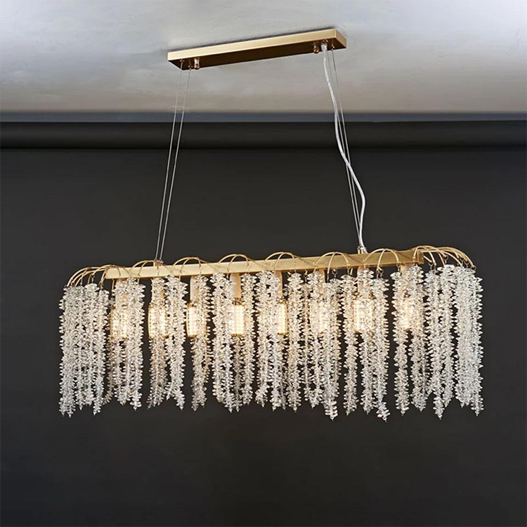 Durable Long Crystal Branch Chandeliers