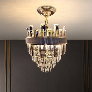 French Gold Art Crystal Pendant Lamp