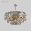 Wholesale Popular Franch Gold Plating Block Type Crystal Chandelier Lamp