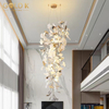 Tree Branch Shaped Hanging Chandelier Gold Modern Light