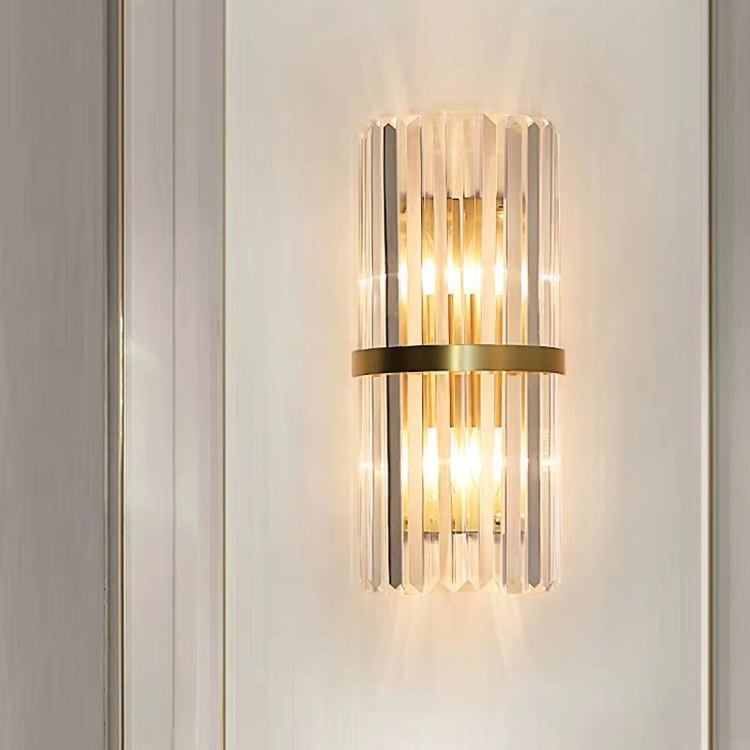 Mini Cylindrical Interior Decoration Crystal Wall Lamp