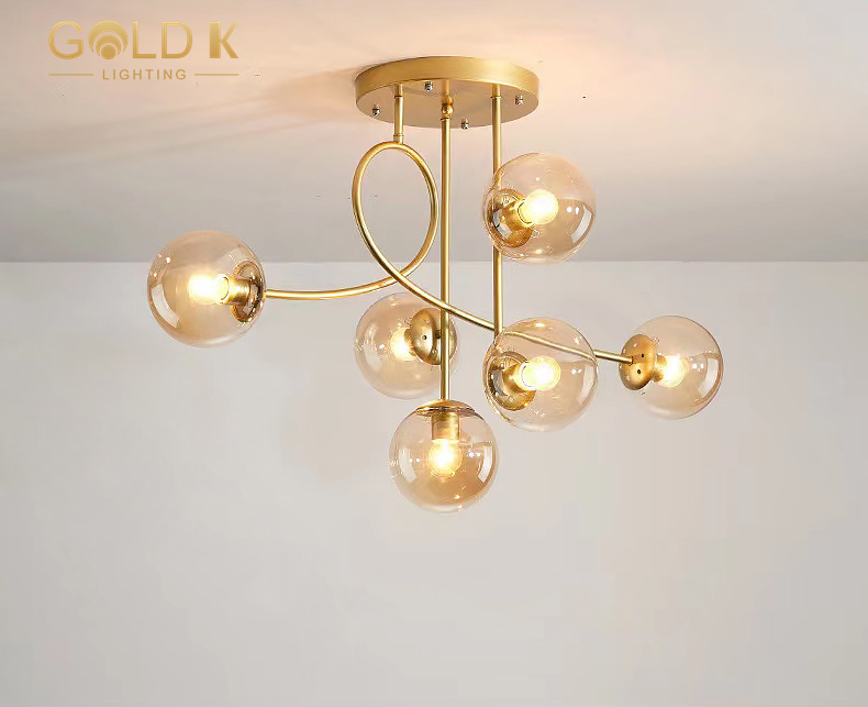 New Design Gold 6 Bulb Modern Chandelier Interior Decoration