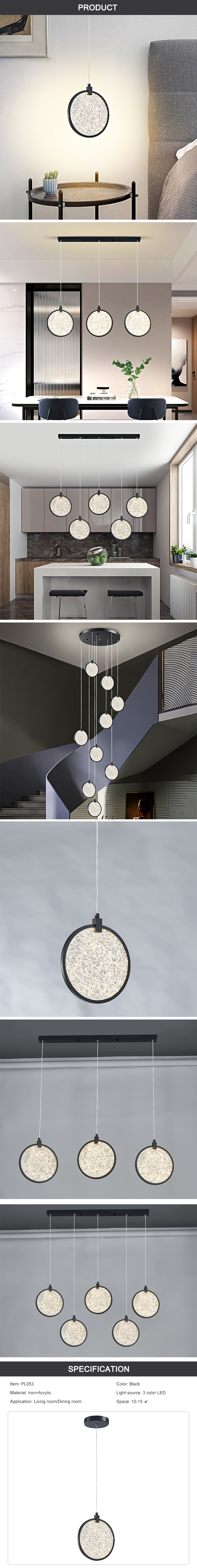 black pendant lamp details