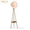 Modern Nordic Art Deco Gold Metal Floor Lamp with White Creative Feather Floor Lamp