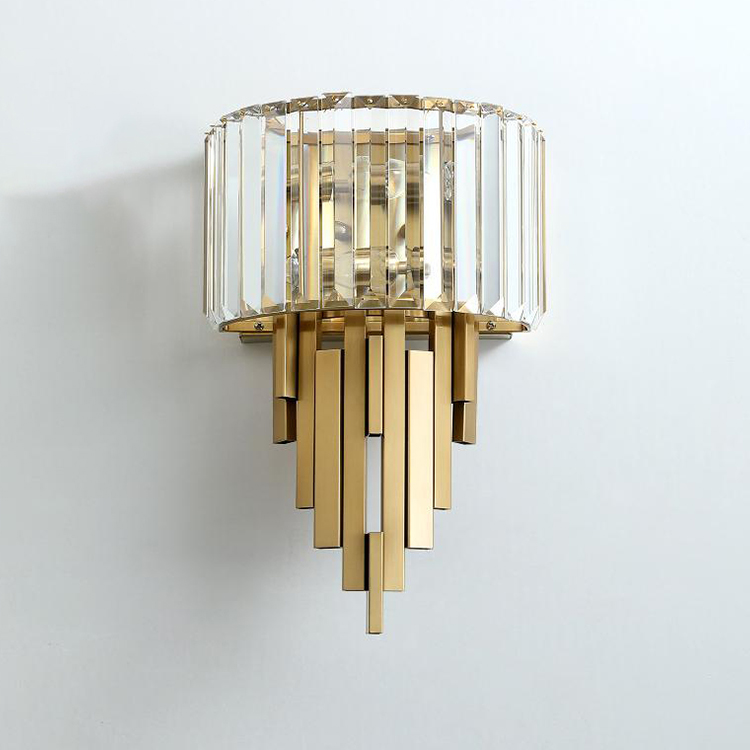 Gold Mini Crystal Wall Lamp