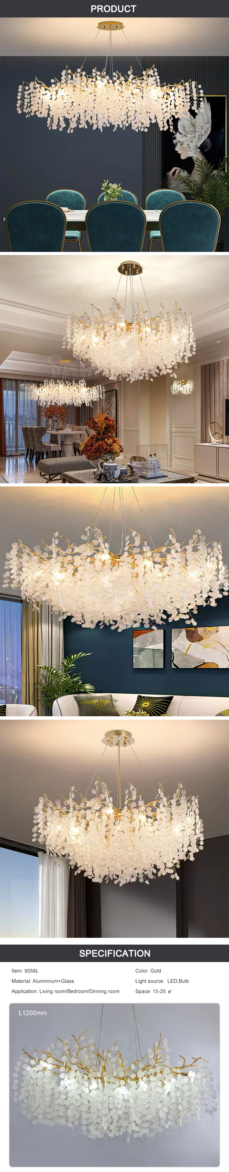 art glass chandelier