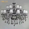 Source Manufacturer European Style Smoke Gray Classic Candle LED Pendant Lamp