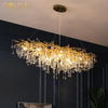 2023 Designer Metal Nordic Vintage Decorative Gold Glass Branch Chandelier