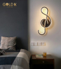 New Note Shape Modern Art Nightstand Wall Lamps
