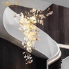 Tree Branch Shaped Hanging Chandelier Gold Modern Light