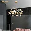 Elegant White Home Decoration Art Leaf LED Branch Chandelier