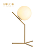 Simple Led Golden Tripod Glass Bulb Commercial Household Table Lamp