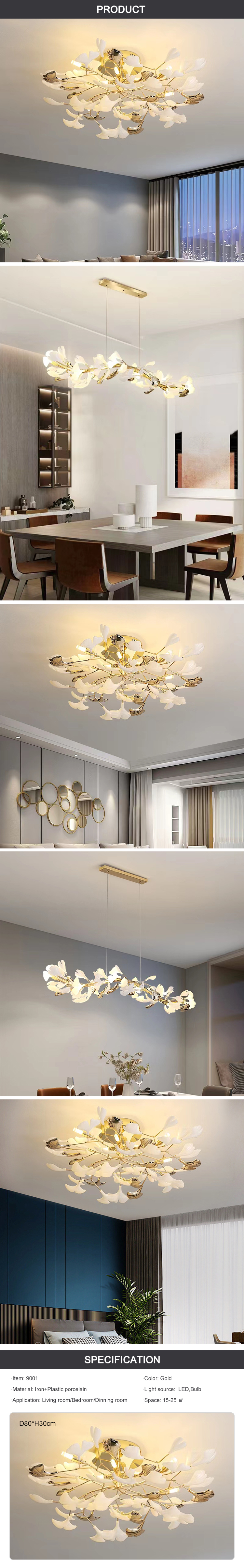 leaf-shaped chandelier