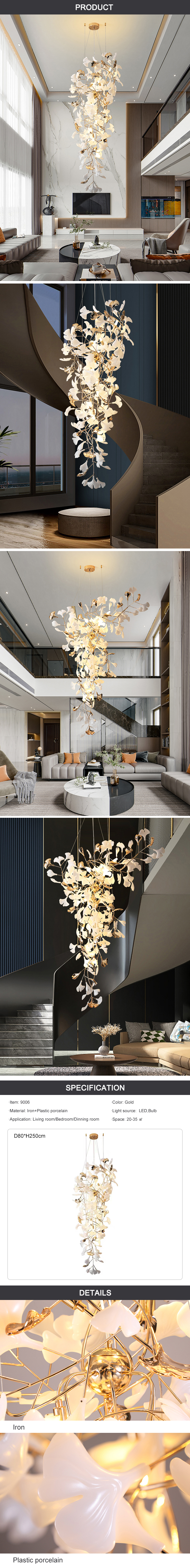 staircase branch chandeliers