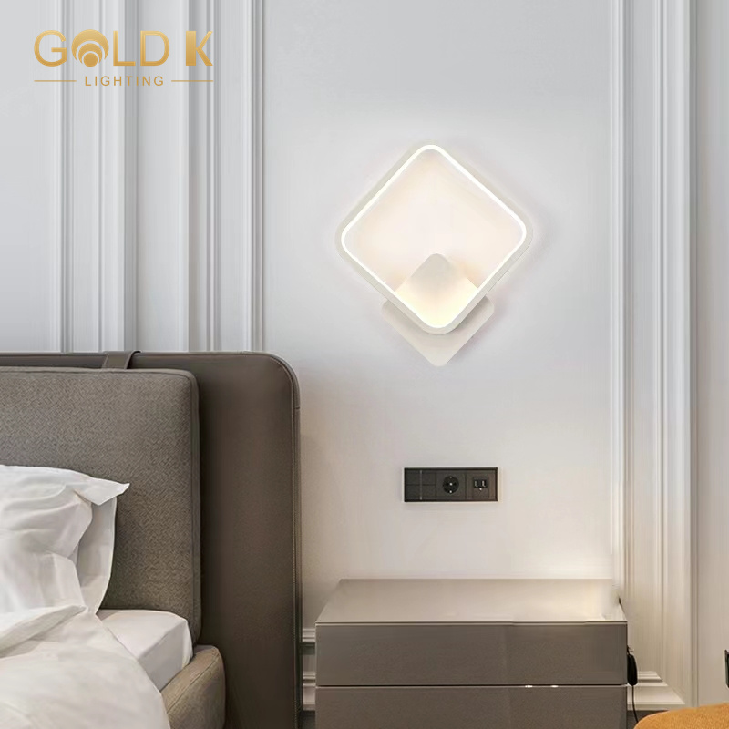 2023 Newest Modern LED Design For Indoor Bedroom Square Led Wall Lamps