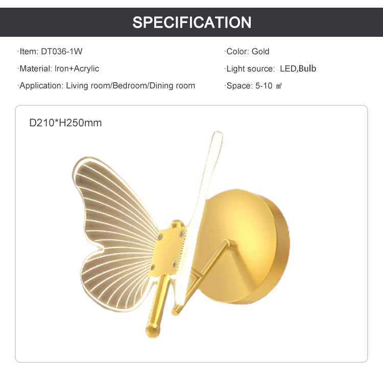 butterfly wall lamp