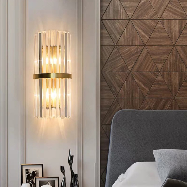 Mini Cylindrical Interior Decoration Crystal Wall Lamp