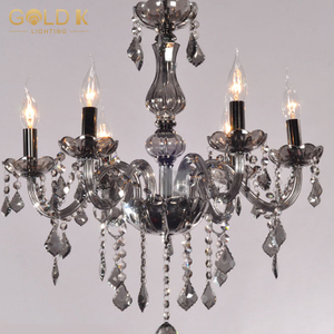 Source Manufacturer European Style Smoke Gray Classic Candle LED Pendant Lamp