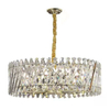 Gold Round Rope Crystal Chandelier