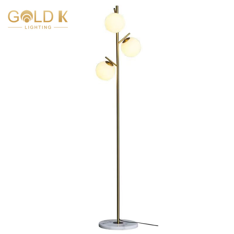 LED Wireless Gold Contemporary Floor Lamp Standing Chandeliers