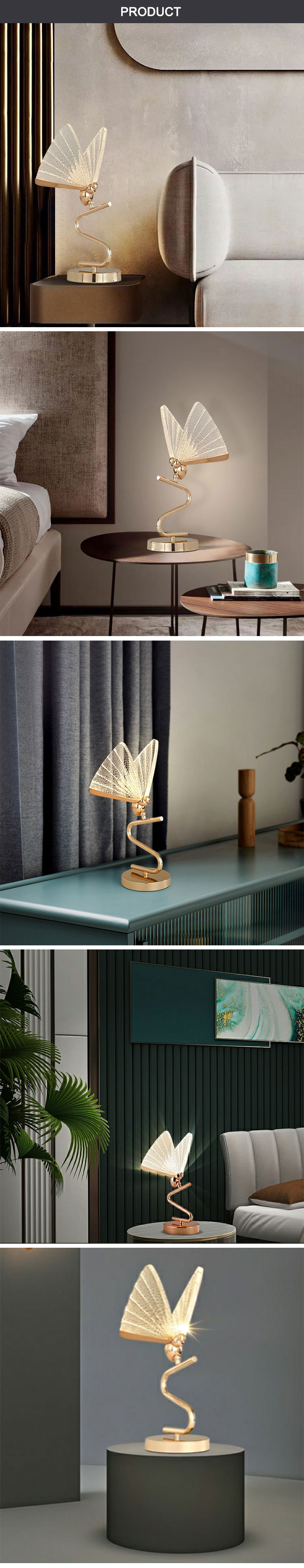 Butterfly table lamp scene graph