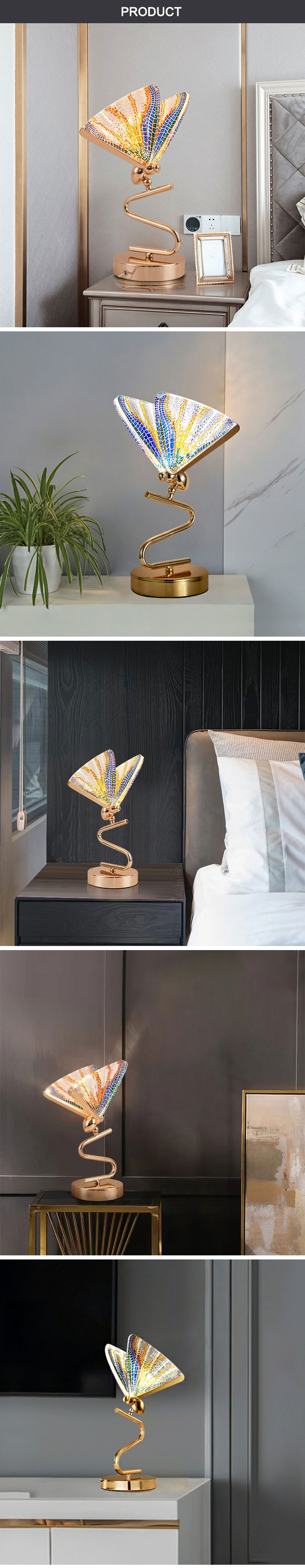 Butterfly desk lamp display