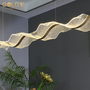 Wavy New Design Led Acrylic Gold Modern Whoabsales Pendant Light