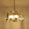 Gold Modern Ceiling Lights Round Crystal Chandelier