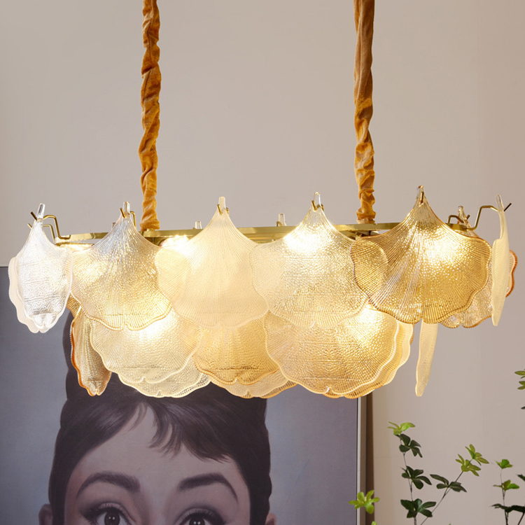 Modern Gold Iron Plating Glass Pendant Lamps