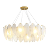 Gold Glass Feather Pendant Lamp