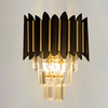 Black Outer Metal Gold Rope Crystal Pendant Lamp