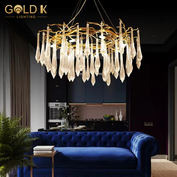 9016R brass branch chandelier