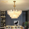 Modern Nordic Iron Living Room Ostrich Feather Bedroom Pendant Lights